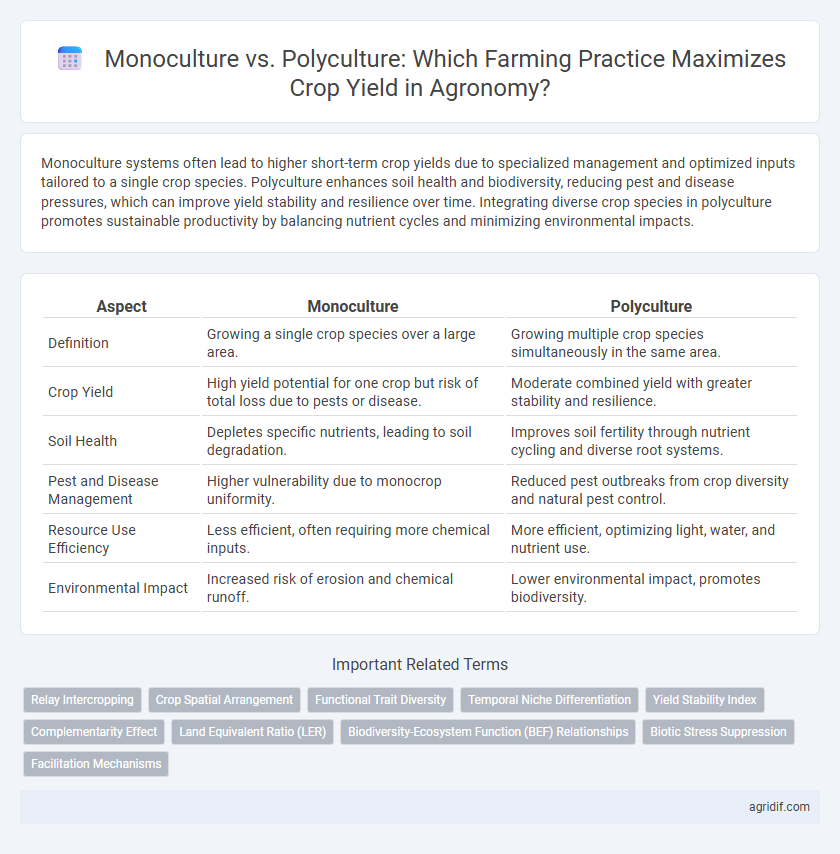 Monoculture vs. Polyculture: Which Farming Practice Maximizes Crop Yield in Agronomy?