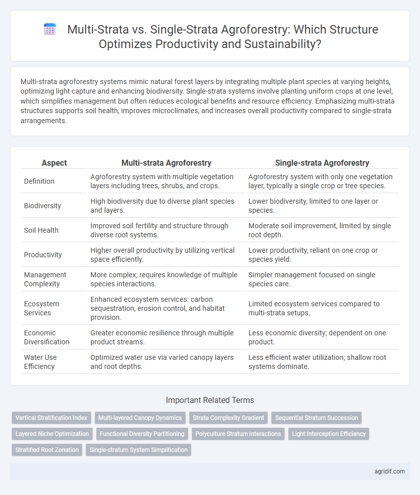 Multi-Strata vs. Single-Strata Agroforestry: Which Structure Optimizes Productivity and Sustainability?