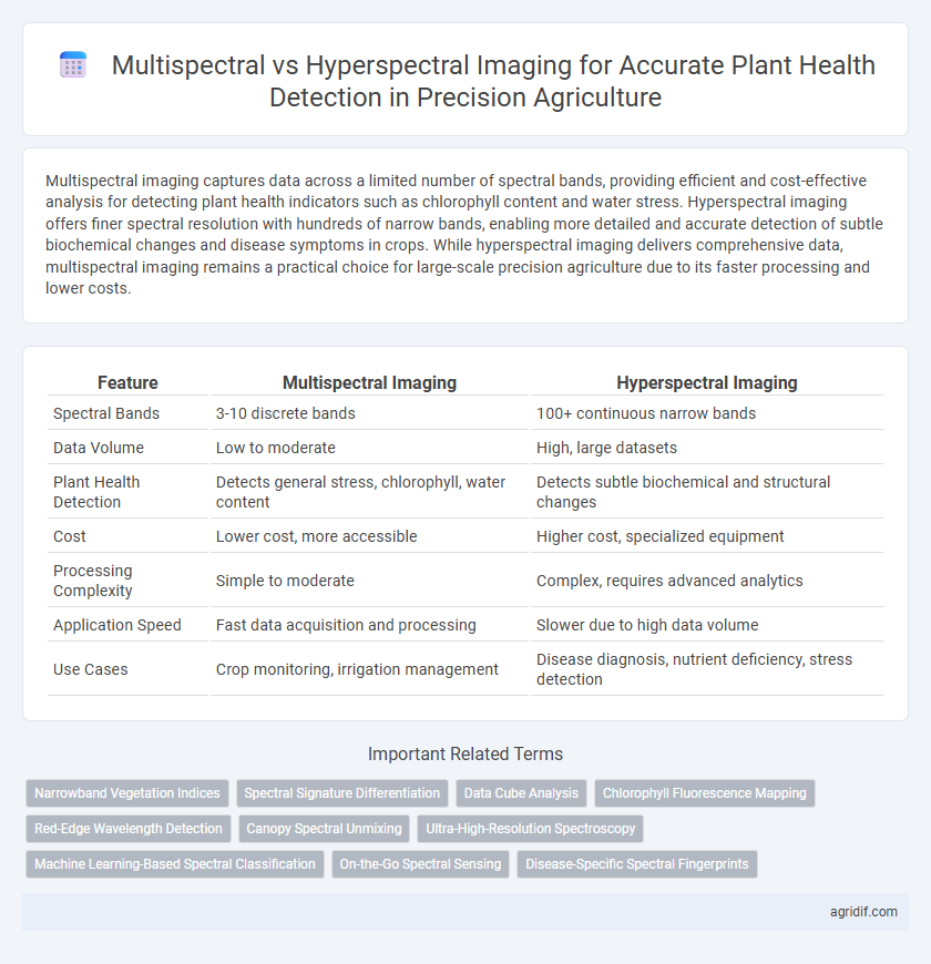Multispectral vs Hyperspectral Imaging for Accurate Plant Health Detection in Precision Agriculture