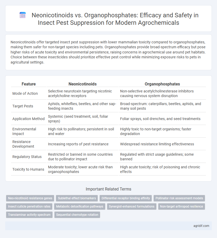 Neonicotinoids vs. Organophosphates: Efficacy and Safety in Insect Pest Suppression for Modern Agrochemicals