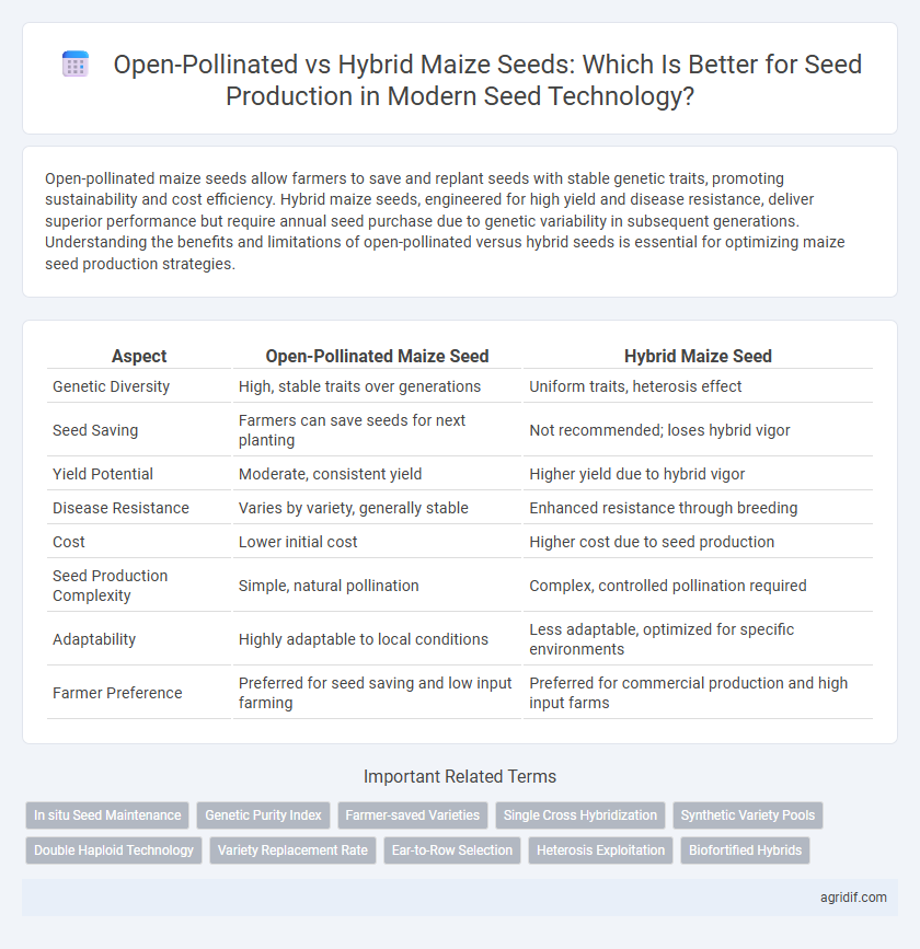 Open-Pollinated vs Hybrid Maize Seeds: Which Is Better for Seed Production in Modern Seed Technology?