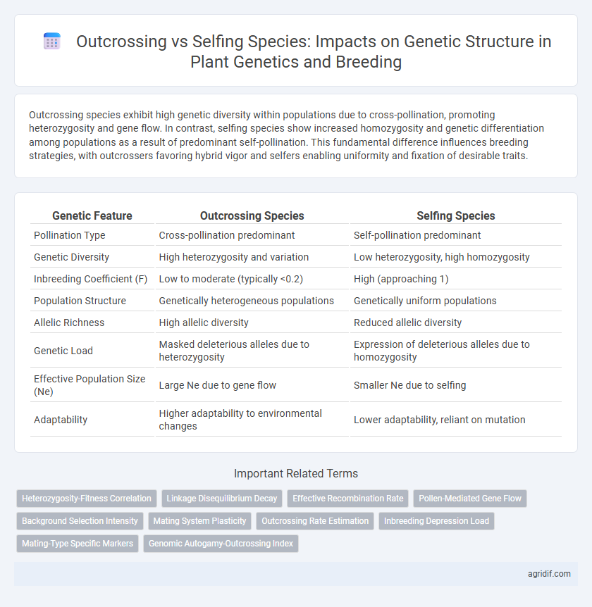 Outcrossing vs Selfing Species: Impacts on Genetic Structure in Plant Genetics and Breeding