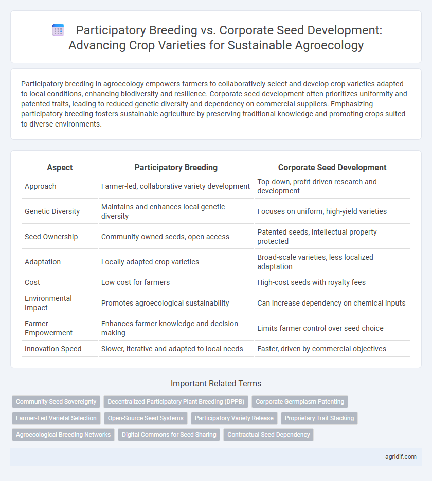 Participatory Breeding vs. Corporate Seed Development: Advancing Crop Varieties for Sustainable Agroecology