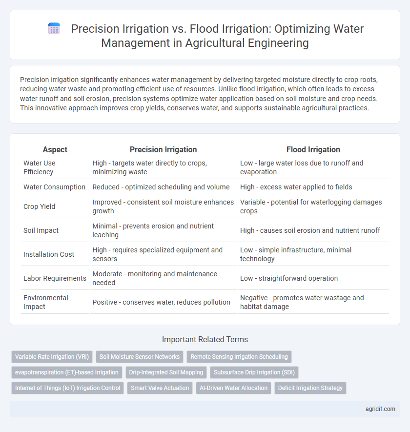 Precision Irrigation vs. Flood Irrigation: Optimizing Water Management in Agricultural Engineering