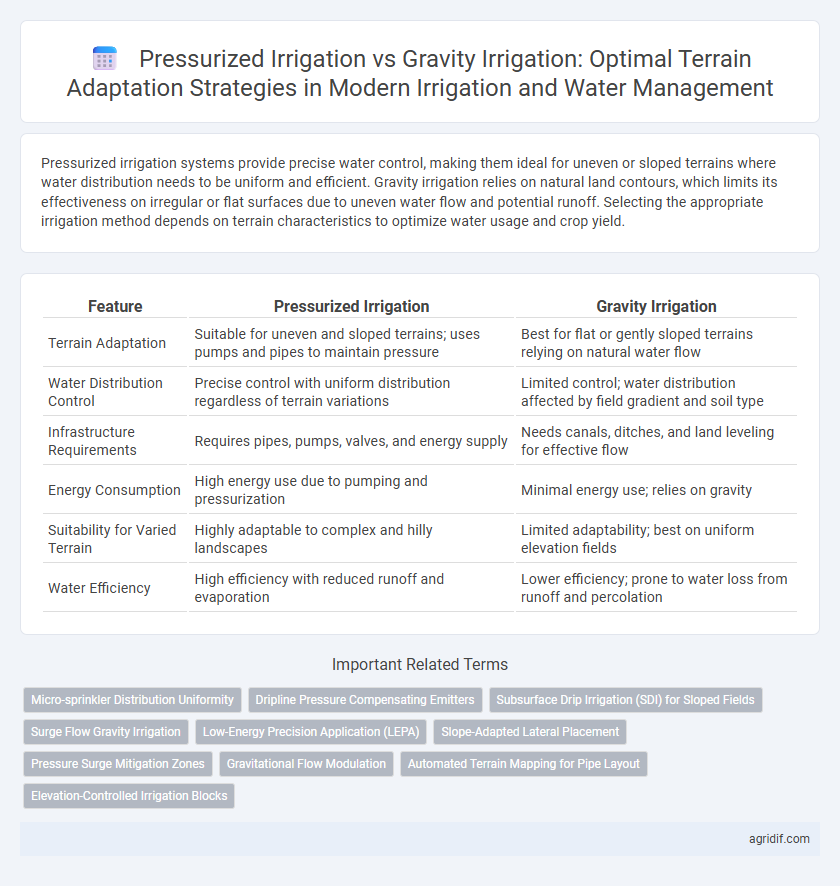 Pressurized Irrigation vs Gravity Irrigation: Optimal Terrain Adaptation Strategies in Modern Irrigation and Water Management