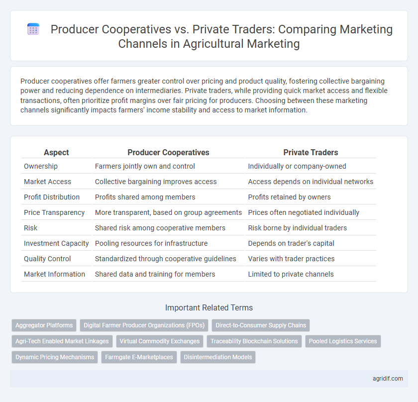 Producer Cooperatives vs. Private Traders: Comparing Marketing Channels in Agricultural Marketing