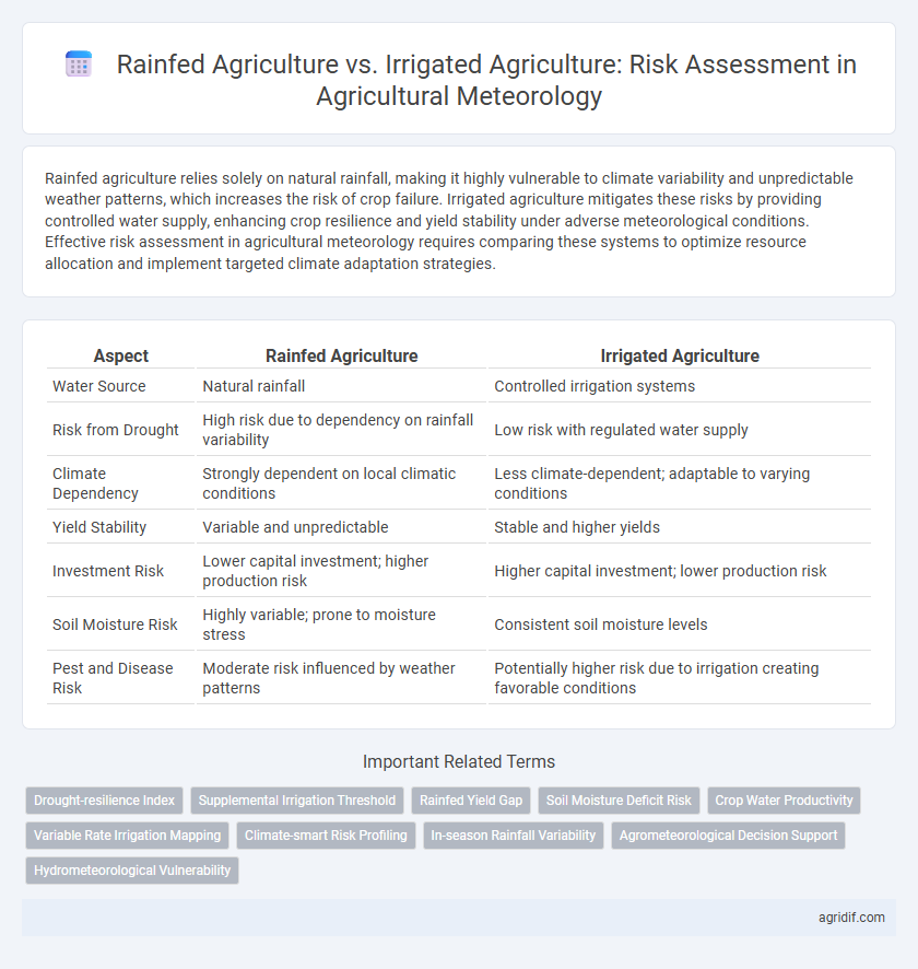 Rainfed Agriculture vs. Irrigated Agriculture: Risk Assessment in Agricultural Meteorology