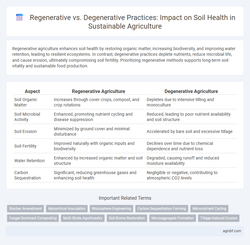 Regenerative vs. Degenerative Practices: Impact on Soil Health in Sustainable Agriculture