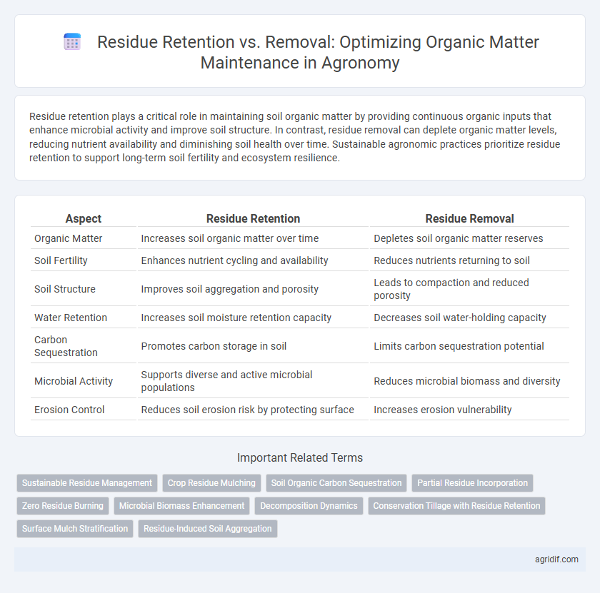 Residue Retention vs. Removal: Optimizing Organic Matter Maintenance in Agronomy