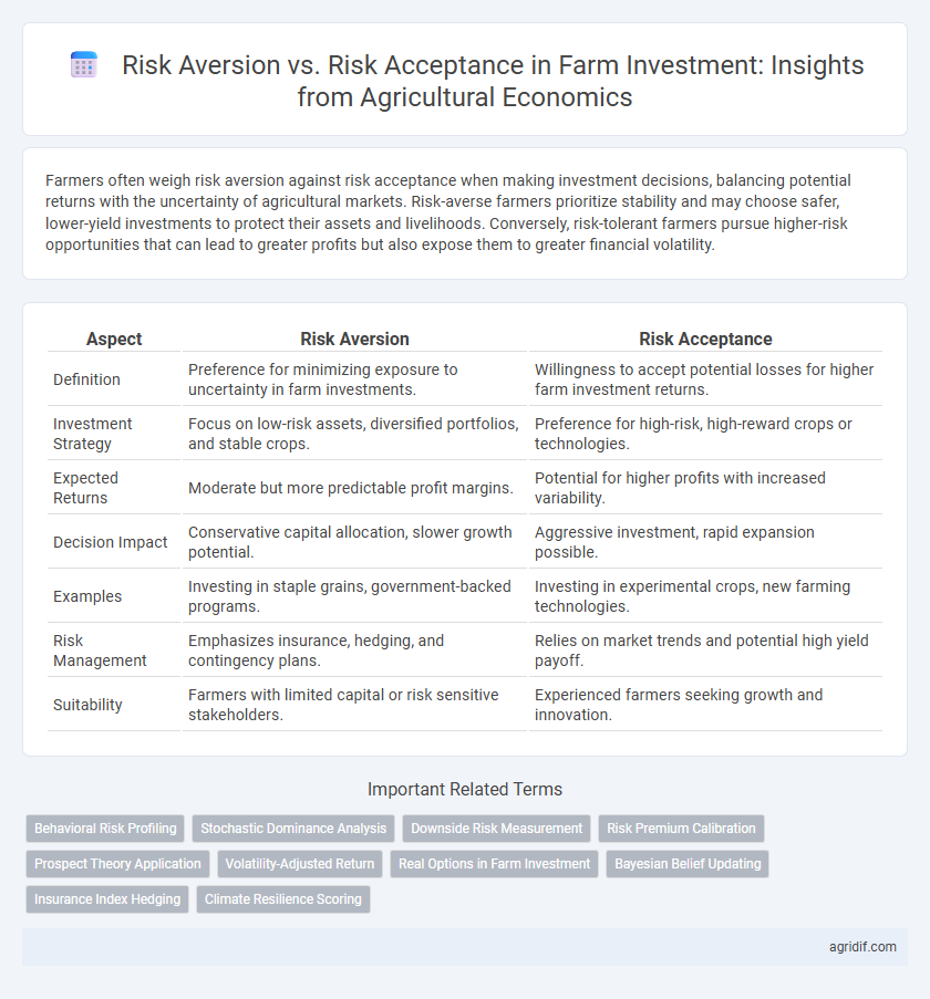 Risk Aversion vs. Risk Acceptance in Farm Investment: Insights from Agricultural Economics