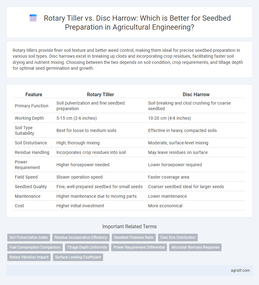 Rotary Tiller vs. Disc Harrow: Which is Better for Seedbed Preparation in Agricultural Engineering?