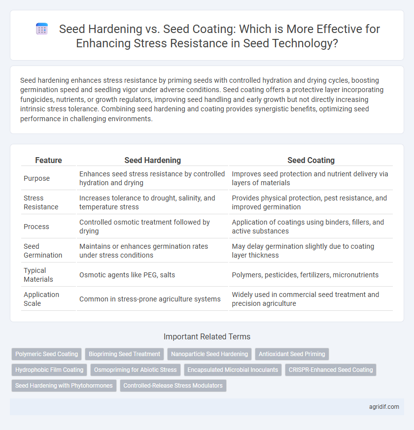 Seed Hardening vs. Seed Coating: Which is More Effective for Enhancing Stress Resistance in Seed Technology?