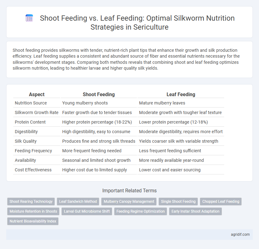 Shoot Feeding vs. Leaf Feeding: Optimal Silkworm Nutrition Strategies in Sericulture