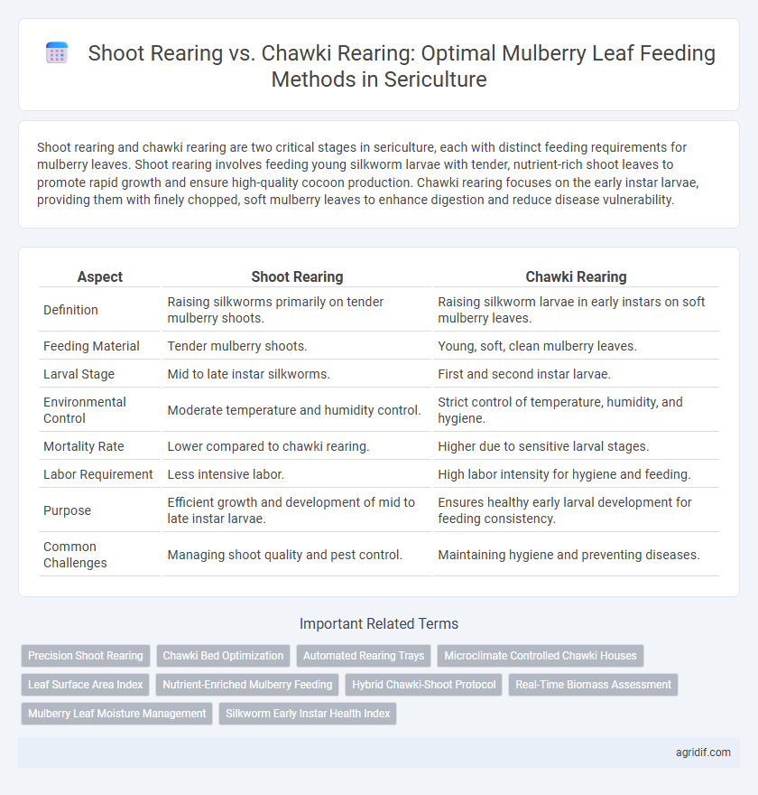 Shoot Rearing vs. Chawki Rearing: Optimal Mulberry Leaf Feeding Methods in Sericulture