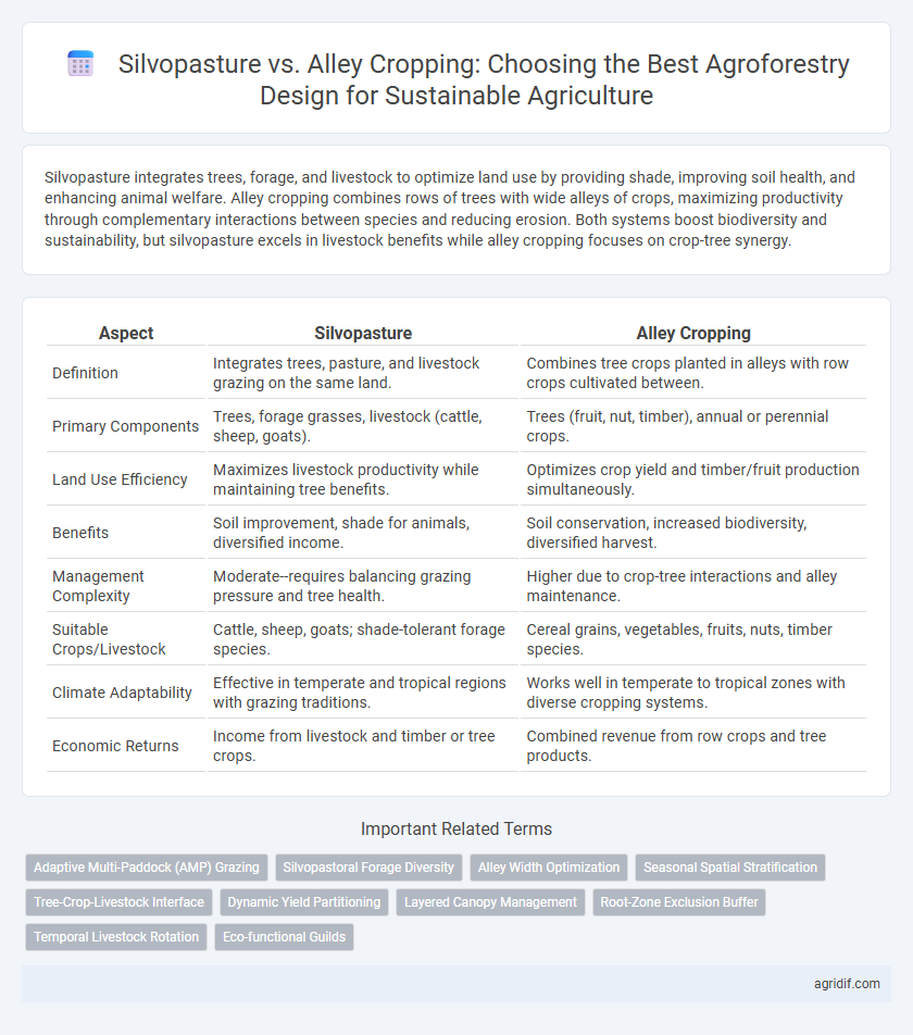 Silvopasture vs. Alley Cropping: Choosing the Best Agroforestry Design for Sustainable Agriculture