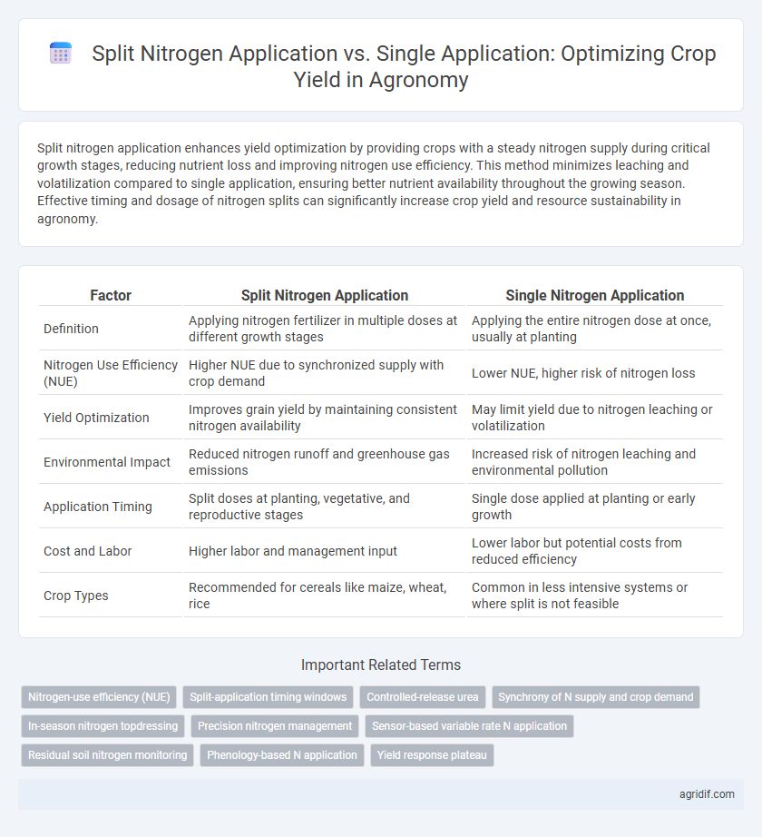 Split Nitrogen Application vs. Single Application: Optimizing Crop Yield in Agronomy
