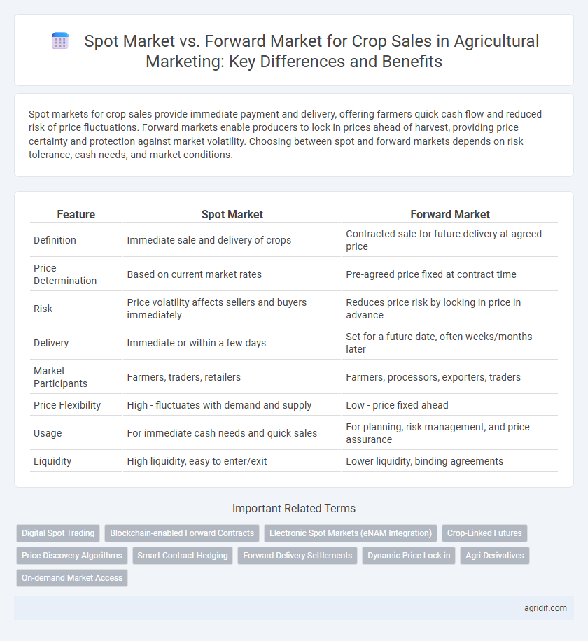 Spot Market vs. Forward Market for Crop Sales in Agricultural Marketing: Key Differences and Benefits