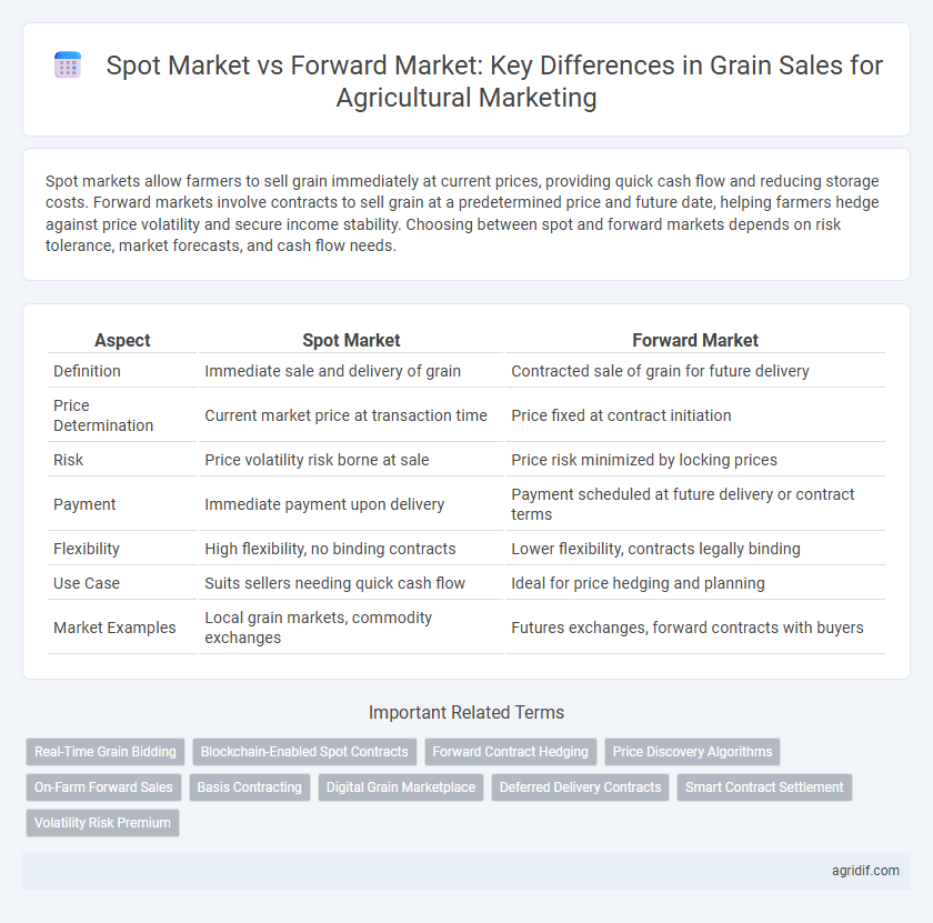 Spot Market vs Forward Market: Key Differences in Grain Sales for Agricultural Marketing
