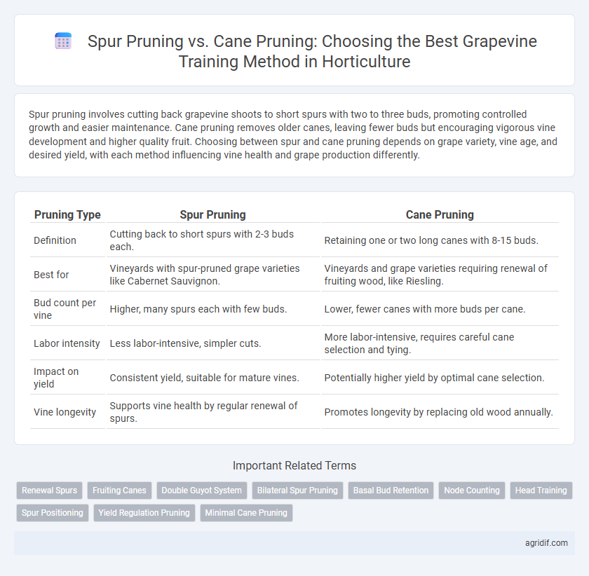 Spur Pruning vs. Cane Pruning: Choosing the Best Grapevine Training Method in Horticulture