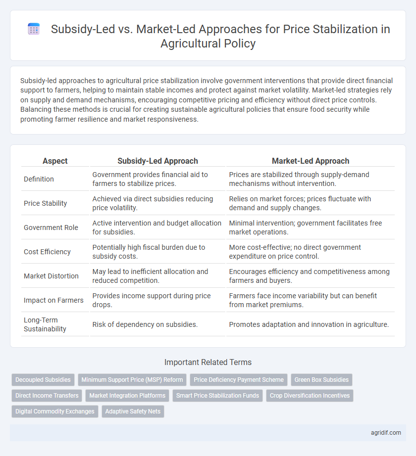 Subsidy-Led vs. Market-Led Approaches for Price Stabilization in Agricultural Policy