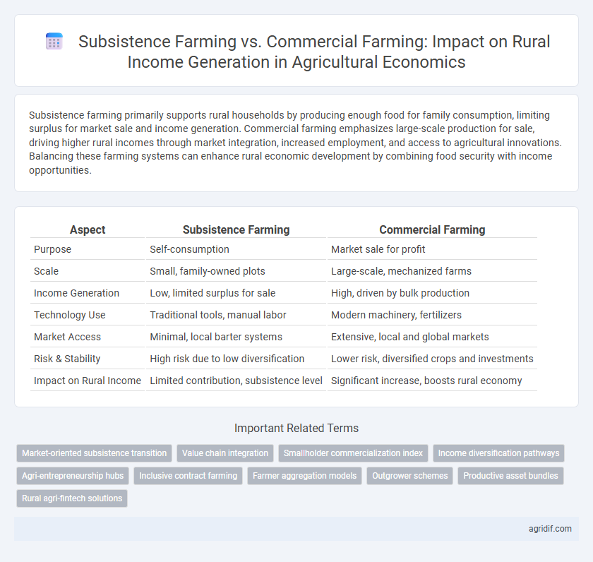 Subsistence Farming vs. Commercial Farming: Impact on Rural Income Generation in Agricultural Economics