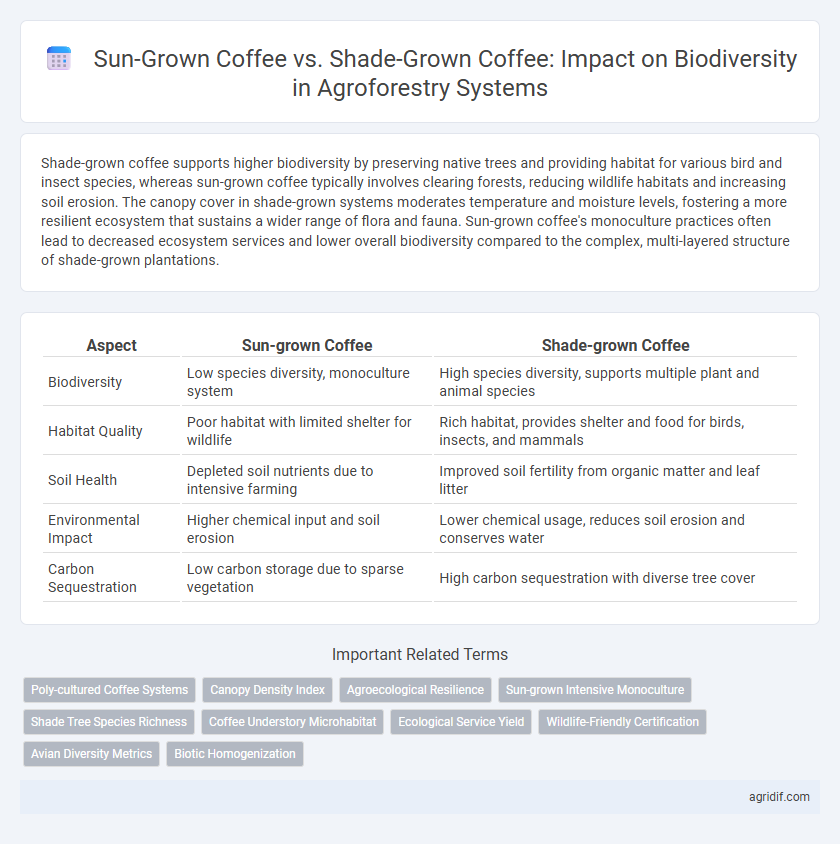 Sun-Grown Coffee vs. Shade-Grown Coffee: Impact on Biodiversity in Agroforestry Systems