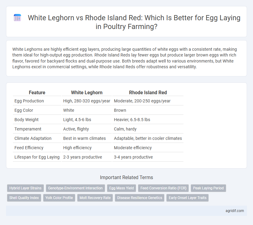 White Leghorn vs Rhode Island Red: Which Is Better for Egg Laying in Poultry Farming?