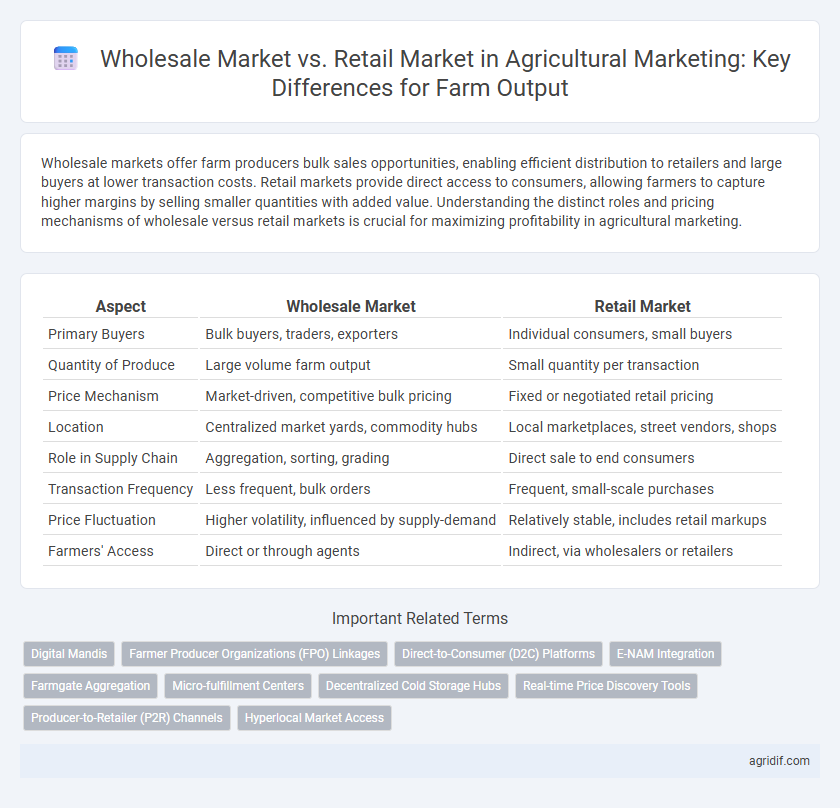 Wholesale Market vs. Retail Market in Agricultural Marketing: Key Differences for Farm Output