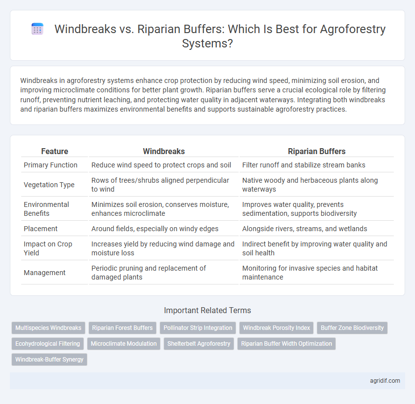 Windbreaks vs. Riparian Buffers: Which Is Best for Agroforestry Systems?