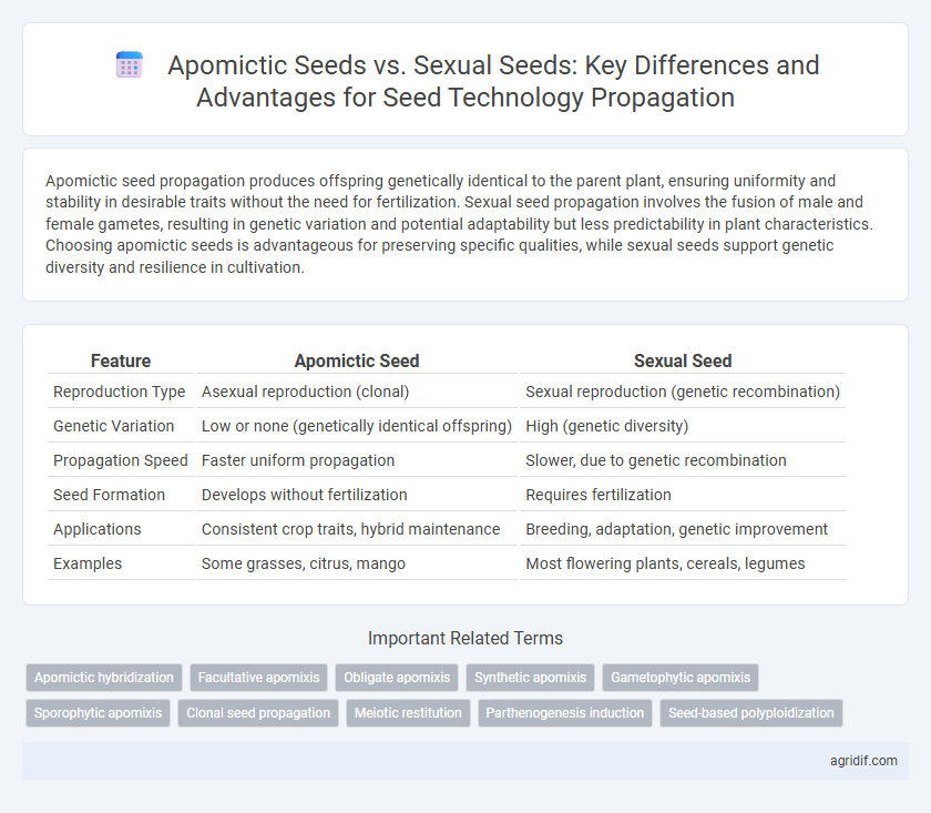 Apomictic Seeds vs. Sexual Seeds: Key Differences and Advantages for Seed Technology Propagation
