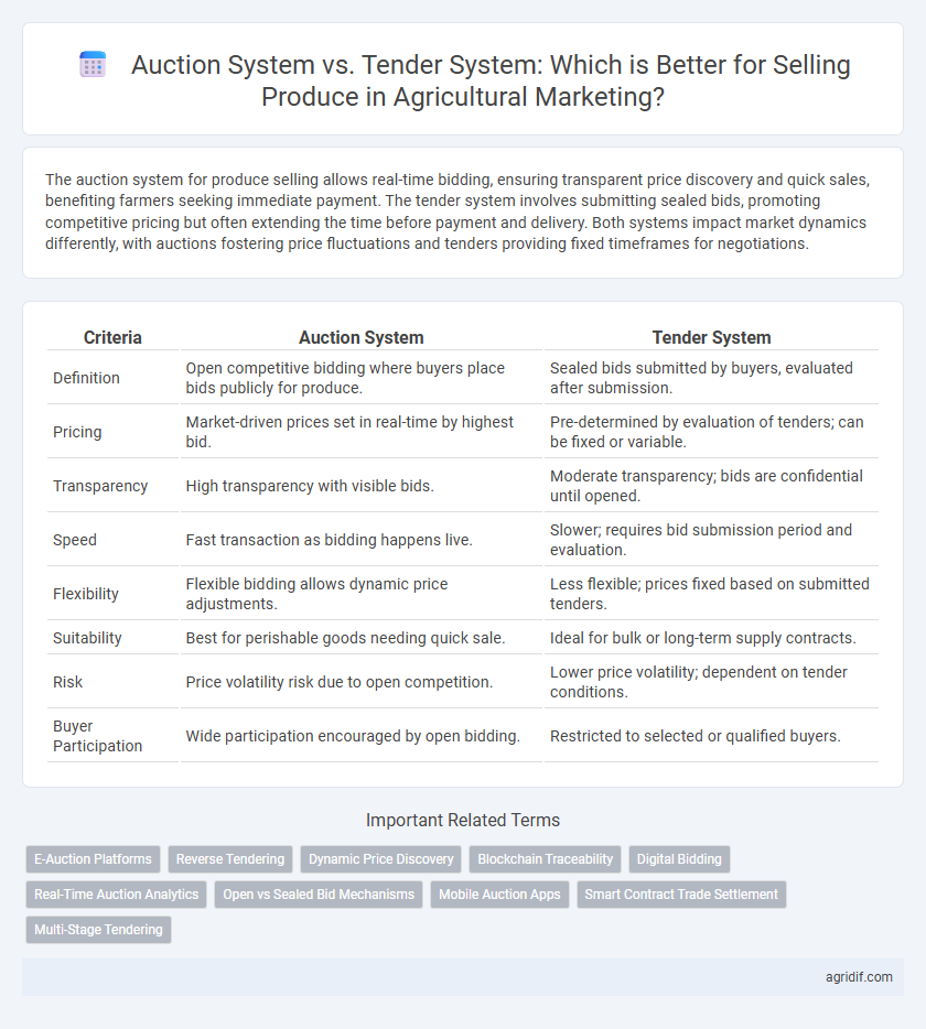 Auction System vs. Tender System: Which is Better for Selling Produce in Agricultural Marketing?