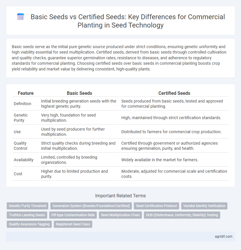 Basic Seeds vs Certified Seeds: Key Differences for Commercial Planting in Seed Technology
