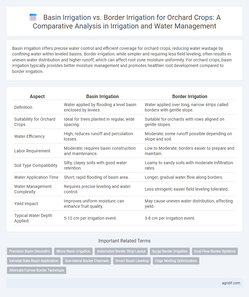 Basin Irrigation vs. Border Irrigation for Orchard Crops: A Comparative Analysis in Irrigation and Water Management
