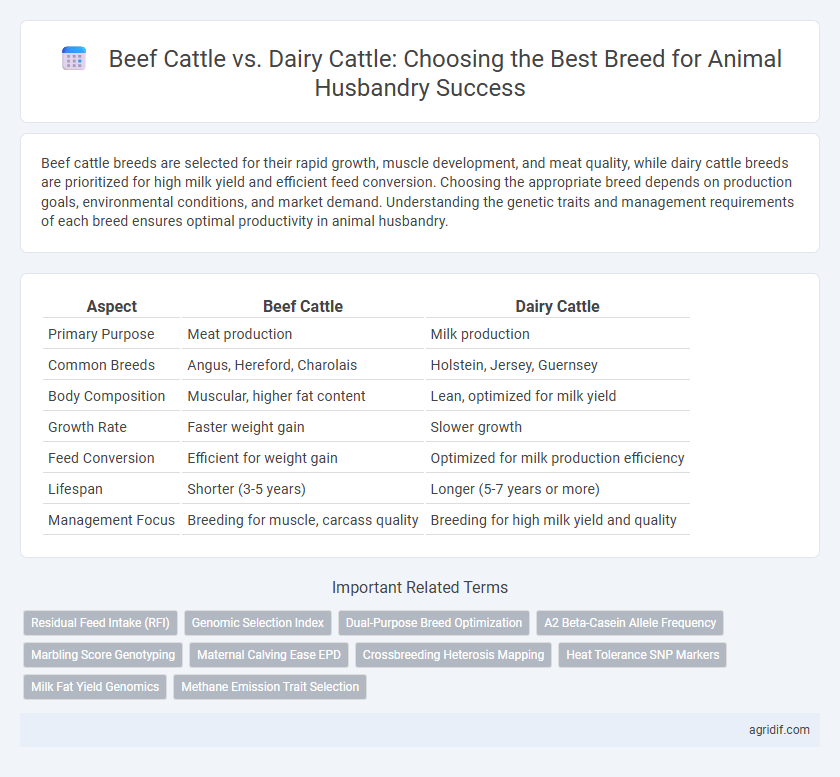 Beef Cattle vs. Dairy Cattle: Choosing the Best Breed for Animal Husbandry Success