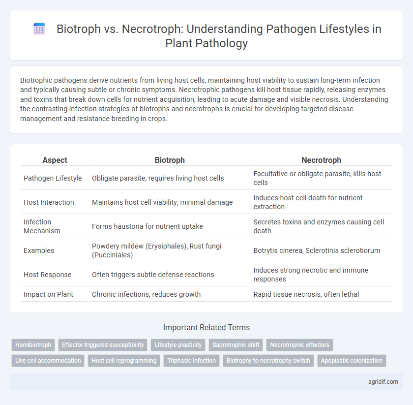Biotroph vs. Necrotroph: Understanding Pathogen Lifestyles in Plant Pathology