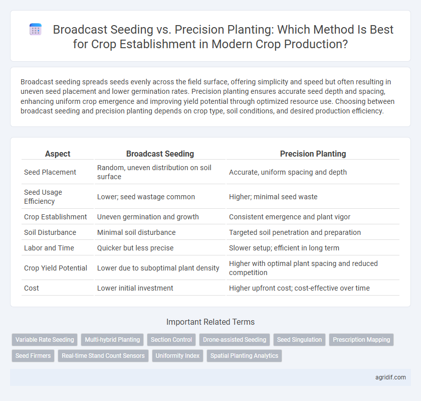 Broadcast Seeding vs. Precision Planting: Which Method Is Best for Crop Establishment in Modern Crop Production?