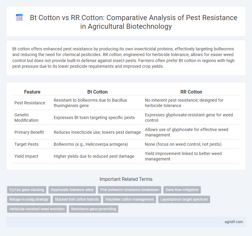 Bt Cotton vs RR Cotton: Comparative Analysis of Pest Resistance in Agricultural Biotechnology