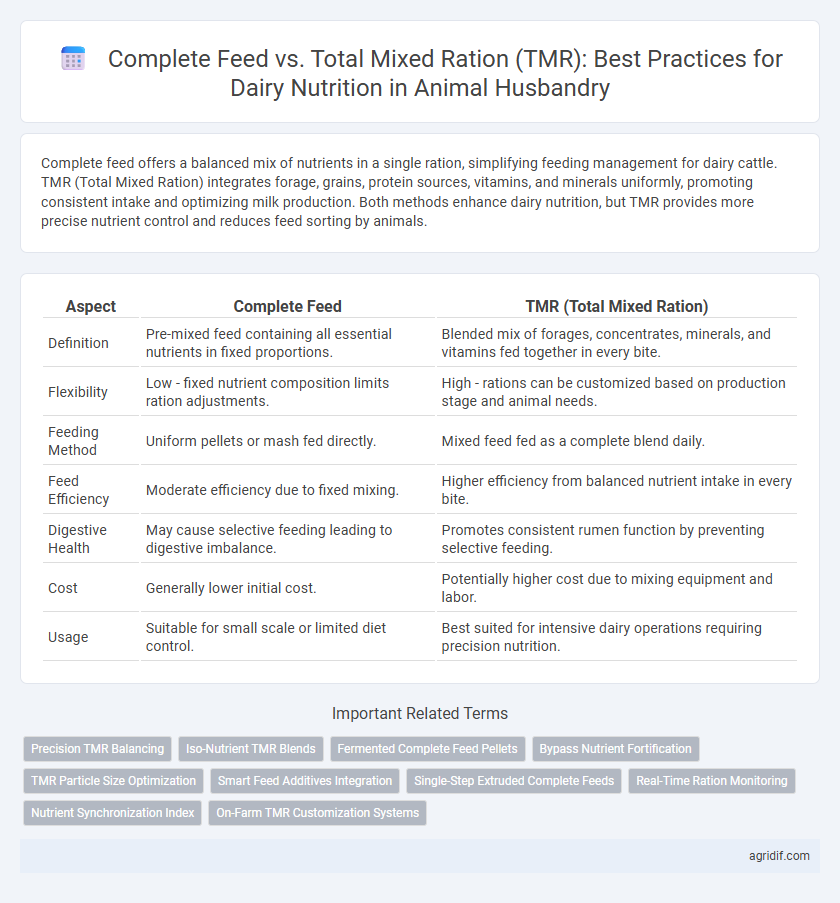 Complete Feed vs. Total Mixed Ration (TMR): Best Practices for Dairy Nutrition in Animal Husbandry