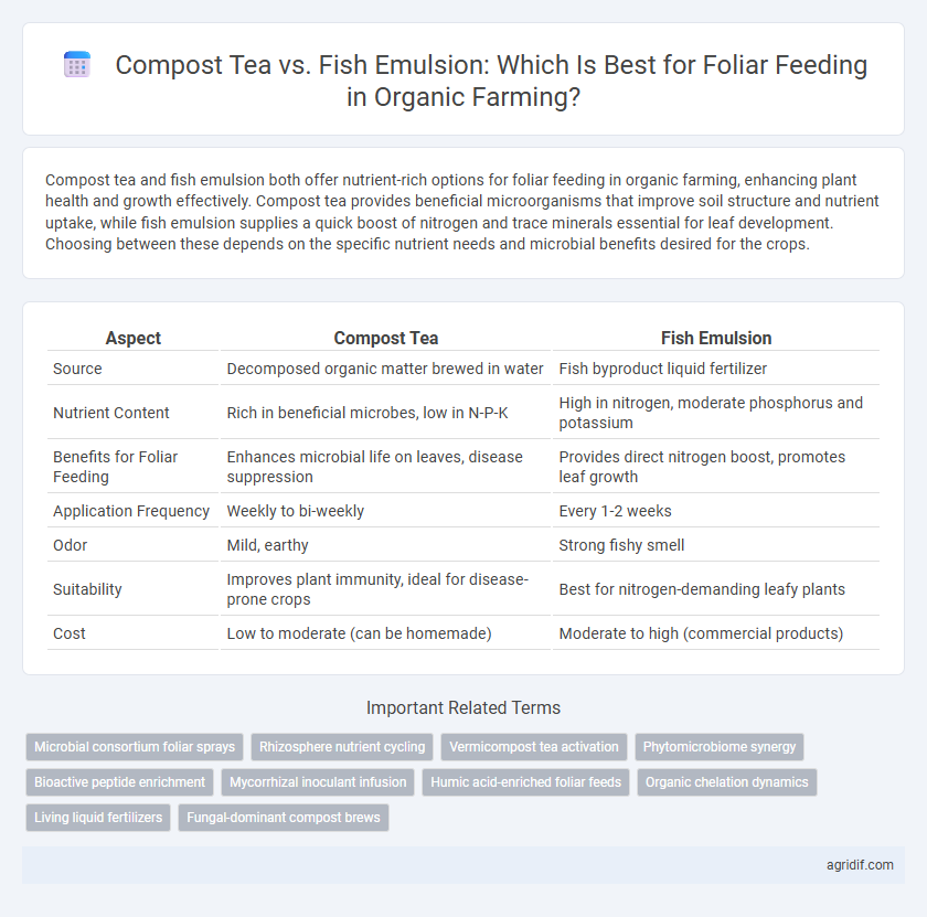 Compost Tea vs. Fish Emulsion: Which Is Best for Foliar Feeding in Organic Farming?