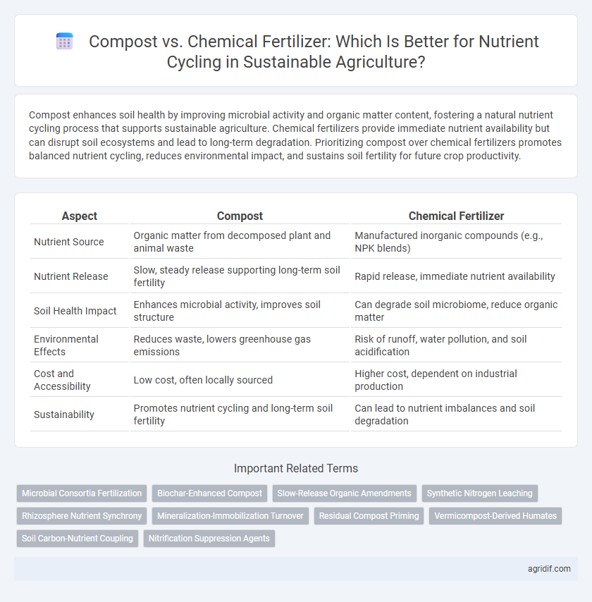 Compost vs. Chemical Fertilizer: Which Is Better for Nutrient Cycling in Sustainable Agriculture?