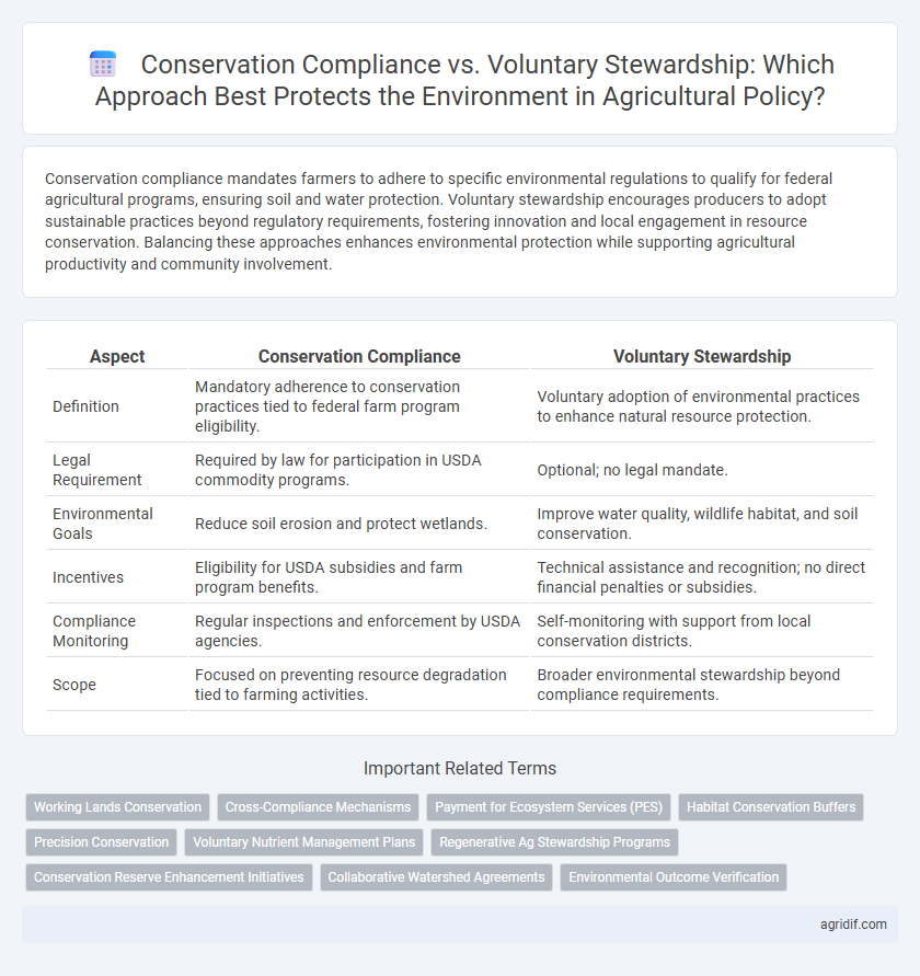 Conservation Compliance vs. Voluntary Stewardship: Which Approach Best Protects the Environment in Agricultural Policy?