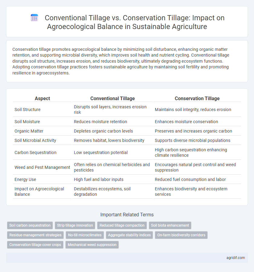Conventional Tillage vs. Conservation Tillage: Impact on Agroecological Balance in Sustainable Agriculture