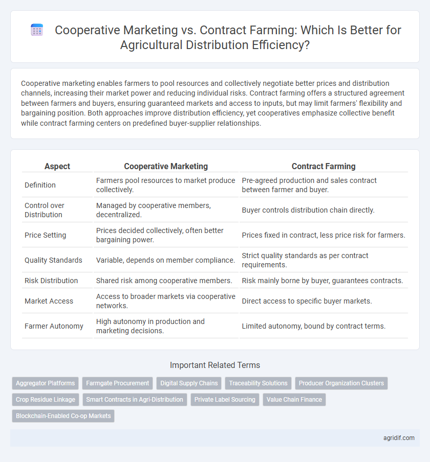 Cooperative Marketing vs. Contract Farming: Which Is Better for Agricultural Distribution Efficiency?