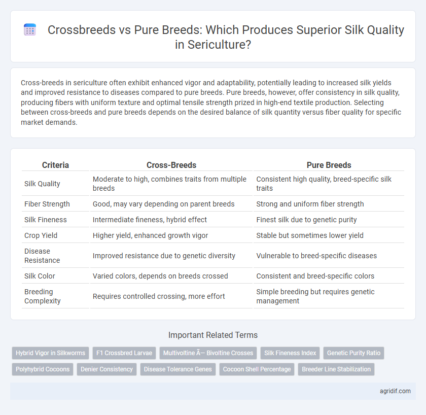 Crossbreeds vs Pure Breeds: Which Produces Superior Silk Quality in Sericulture?