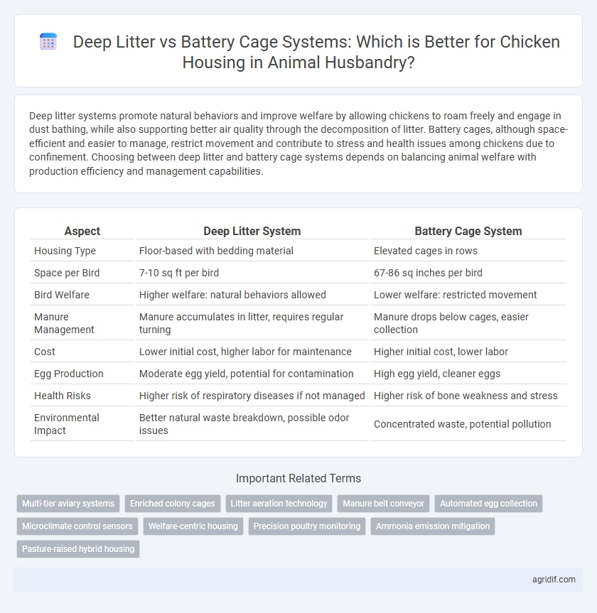 Deep Litter vs Battery Cage Systems: Which is Better for Chicken Housing in Animal Husbandry?