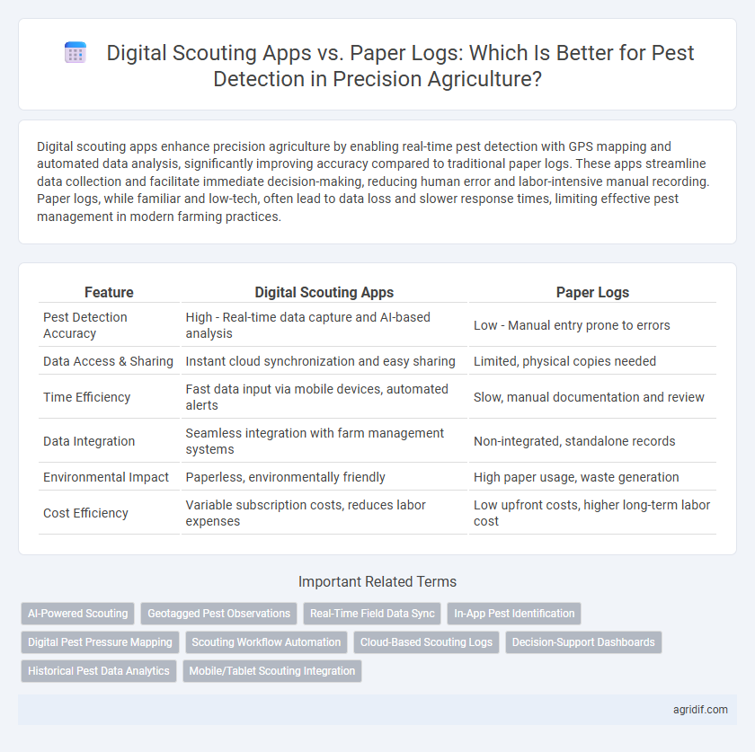 Digital Scouting Apps vs. Paper Logs: Which Is Better for Pest Detection in Precision Agriculture?