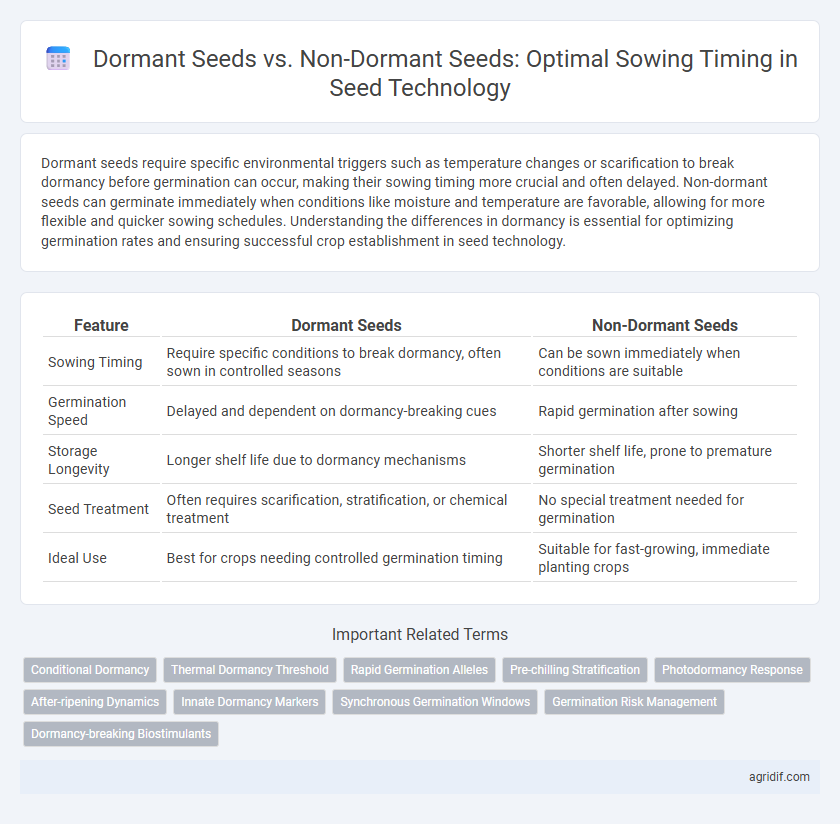 Dormant Seeds vs. Non-Dormant Seeds: Optimal Sowing Timing in Seed Technology