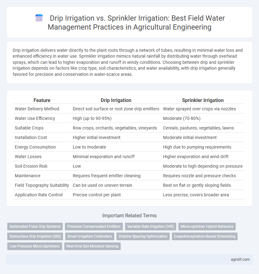Drip Irrigation vs. Sprinkler Irrigation: Best Field Water Management Practices in Agricultural Engineering