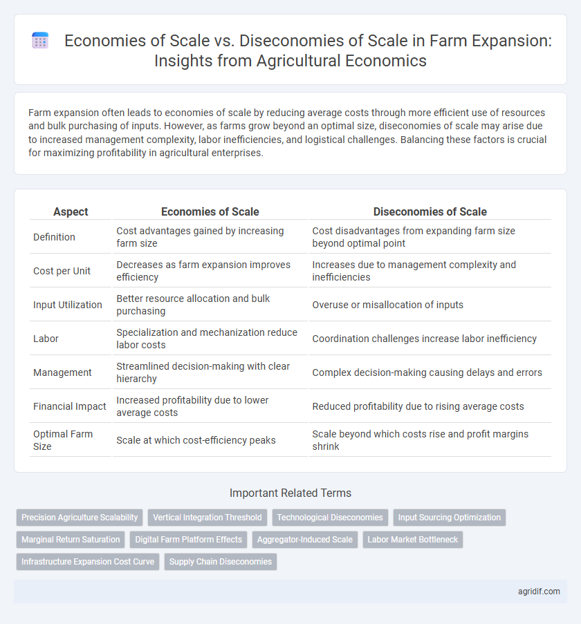 Economies of Scale vs. Diseconomies of Scale in Farm Expansion: Insights from Agricultural Economics