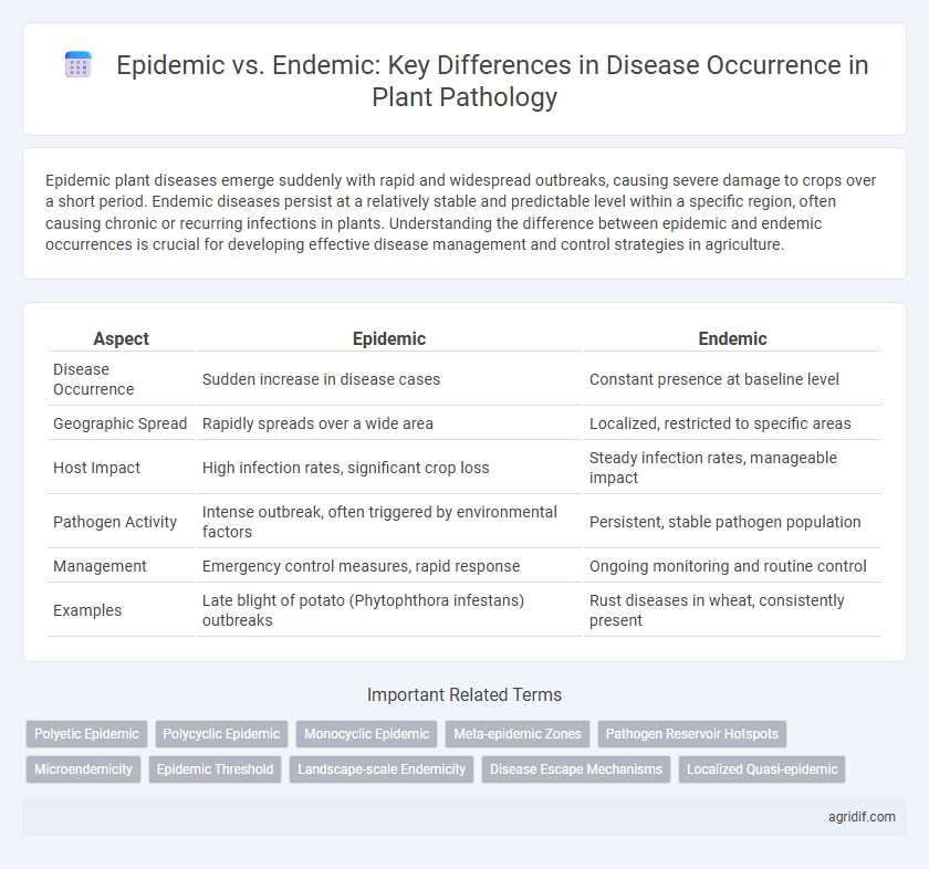 Epidemic vs. Endemic: Key Differences in Disease Occurrence in Plant Pathology